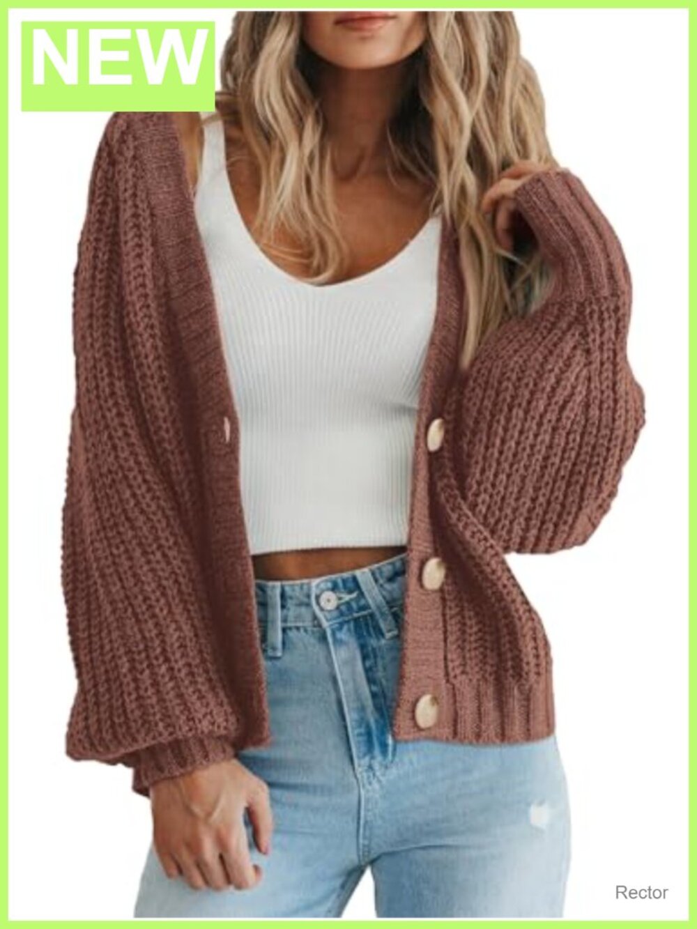 Chunky Knit Open Front Cardigan Sweater - Long Sleeve V-Neck Oversized Women's